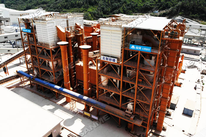 中電建安徽池州長九(神山)時產1300噸精品樓站式機制砂生產線